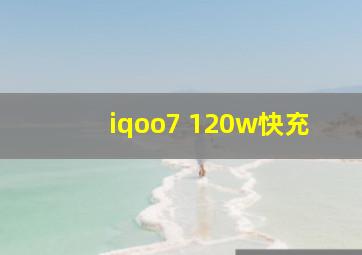 iqoo7 120w快充